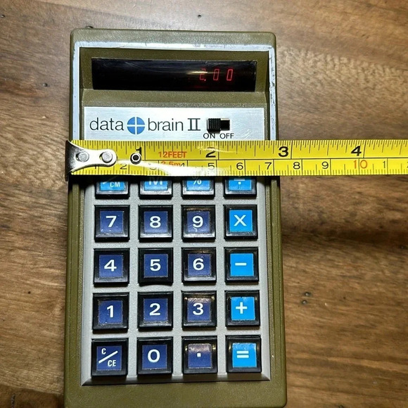VTG Calfax data brain II calculator yellow/olive color - Picture 5 of 12